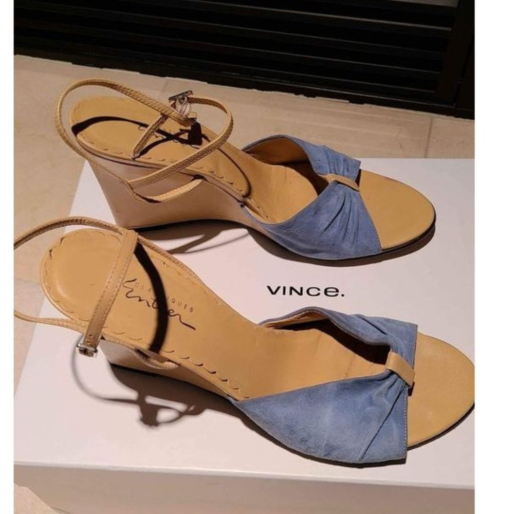 Designer Classiques Entier Italy Wedge Heel Shoes Size 8.5 - Picture 1 of 7